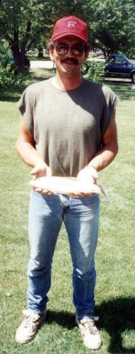 Mike Jackson holds his state record black redhorse