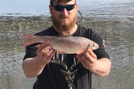 Bryant Rackers holds his state-record shorthead redhorse.