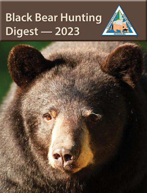 A black bear on the cover of the bear hunting digest